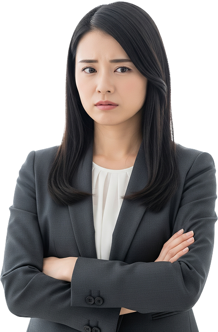 お問い合わせの女性